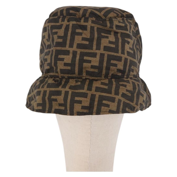 FENDI x FRGMT x POKÉMON ZUCCA Canvas Bucket Hat Mini-Dragon Brown Auth 161464SM