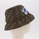 FENDI x FRGMT x POKÉMON ZUCCA Canvas Bucket Hat Mini-Dragon Brown Auth 161464SM-4