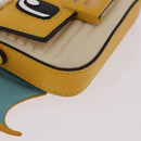 FENDI FRGMT x POKEMON Nano Bucket Bag Leder Gelb Silber Auth 161465SM-12