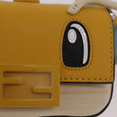 FENDI FRGMT x POKEMON Nano Bucket Bag Leder Gelb Silber Auth 161465SM-17