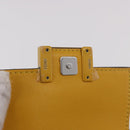 FENDI FRGMT x POKEMON Nano Bucket Bag Leder Gelb Silber Auth 161465SM-19