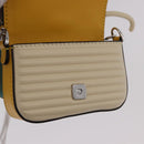 FENDI FRGMT x POKEMON Nano Bucket Bag Leder Gelb Silber Auth 161465SM-20