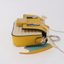 FENDI FRGMT x POKEMON Nano Bucket Bag Leder Gelb Silber Auth 161465SM-4