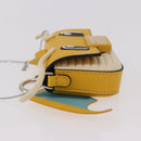 FENDI FRGMT x POKEMON Nano Bucket Bag Leder Gelb Silber Auth 161465SM-5