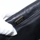 BALLY Chain Shoulder Bag Leather Black Gold Auth 161473-16