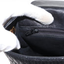 BALLY Chain Shoulder Bag Leather Black Gold Auth 161473-20