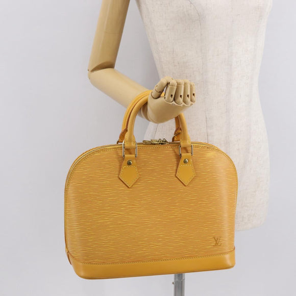LOUIS VUITTON Epi Alma Hand Bag Yellow M52149 LV Auth 161475