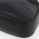 GUCCI Bamboo Hand Bag Leather 2way Black Gold 001 1705 1638 Auth 161481-15