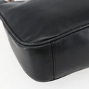 GUCCI Bamboo Hand Bag Leather 2way Black Gold 001 1705 1638 Auth 161481-10