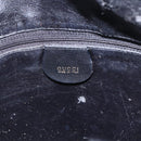 GUCCI Bamboo Hand Bag Leather 2way Black Gold 001 1705 1638 Auth 161481-18