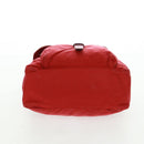 PRADA Shoulder Bag Nylon Red Silver Auth 161482-5
