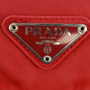 PRADA Shoulder Bag Nylon Red Silver Auth 161482-19