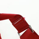 PRADA Shoulder Bag Nylon Red Silver Auth 161482-9
