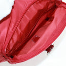 PRADA Shoulder Bag Nylon Red Silver Auth 161482-23