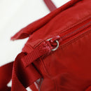 PRADA Shoulder Bag Nylon Red Silver Auth 161482-24
