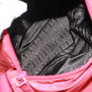PRADA Shoulder Bag Nylon Red Silver Auth 161482-10