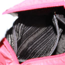 PRADA Shoulder Bag Nylon Red Silver Auth 161482-29