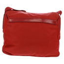 PRADA Shoulder Bag Nylon Red Silver Auth 161482-2