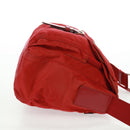 PRADA Shoulder Bag Nylon Red Silver Auth 161482-4