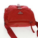 PRADA Shoulder Bag Nylon Red Silver Auth 161482-6