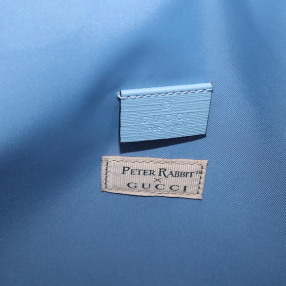 GUCCI Hand Bag Canvas Light Blue 605831 Auth 161483M