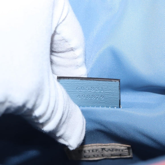 GUCCI Hand Bag Canvas Light Blue 605831 Auth 161483M