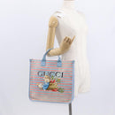 GUCCI Hand Bag Canvas Light Blue 605831 Auth 161483M-22