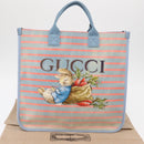 GUCCI Hand Bag Canvas Light Blue 605831 Auth 161483M-12