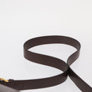CELINE Circle Shoulder Bag Leather Brown Gold Auth 161484-8