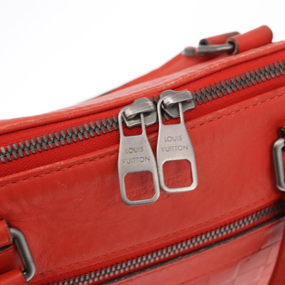 LOUIS VUITTON Damier Infini Porte Documents Voyage Orange N41143 LV Auth 161486