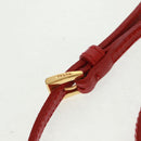 PRADA Shoulder Bag Nylon 2way Red Gold Auth 161489V-15