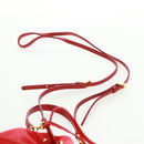 PRADA Shoulder Bag Nylon 2way Red Gold Auth 161489V-16