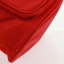 PRADA Shoulder Bag Nylon 2way Red Gold Auth 161489V-17