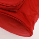 PRADA Shoulder Bag Nylon 2way Red Gold Auth 161489V-18