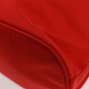 PRADA Shoulder Bag Nylon 2way Red Gold Auth 161489V-20