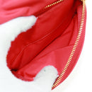 PRADA Shoulder Bag Nylon 2way Red Gold Auth 161489V-23
