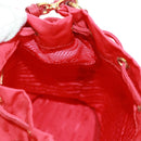 PRADA Shoulder Bag Nylon 2way Red Gold Auth 161489V-26