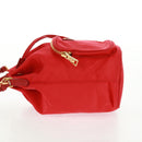 PRADA Shoulder Bag Nylon 2way Red Gold Auth 161489V-3