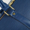 LOUIS VUITTON Epi Keepall 50 Boston Bag Blue M42965 LV Auth 161491-17