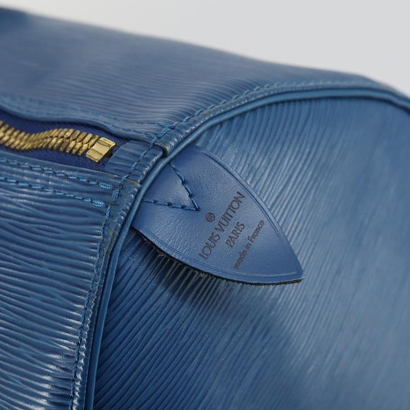 LOUIS VUITTON Epi Keepall 50 Boston Bag Blue M42965 LV Auth 161491