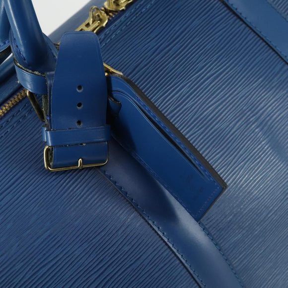 LOUIS VUITTON Epi Keepall 50 Boston Bag Blue M42965 LV Auth 161491