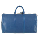 LOUIS VUITTON Epi Keepall 50 Boston Bag Blue M42965 LV Auth 161491-2