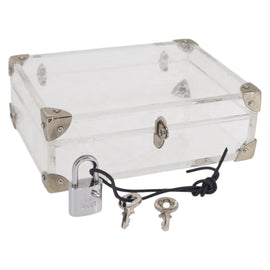 LOUIS VUITTON Monogram Love Message Mini Trunk Plastic Clear M99079 Auth 161492V