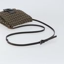 FENDI Zucchino Canvas Mamma Baguette Shoulder Bag Brown Silver Auth 161497-7