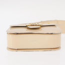 CELINE Circle Shoulder Bag Enamel Ivory Gold Auth 161499-5