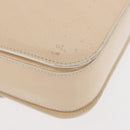 CELINE Circle Shoulder Bag Enamel Ivory Gold Auth 161499-17
