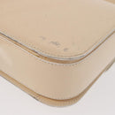CELINE Circle Shoulder Bag Enamel Ivory Gold Auth 161499-9