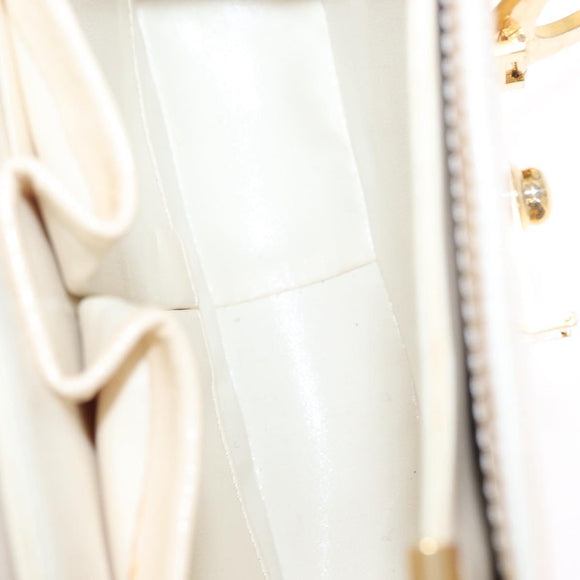 CELINE Circle Shoulder Bag Enamel Ivory Gold Auth 161499