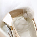 CELINE Circle Shoulder Bag Enamel Ivory Gold Auth 161499-21