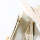 CELINE Circle Shoulder Bag Enamel Ivory Gold Auth 161499-22